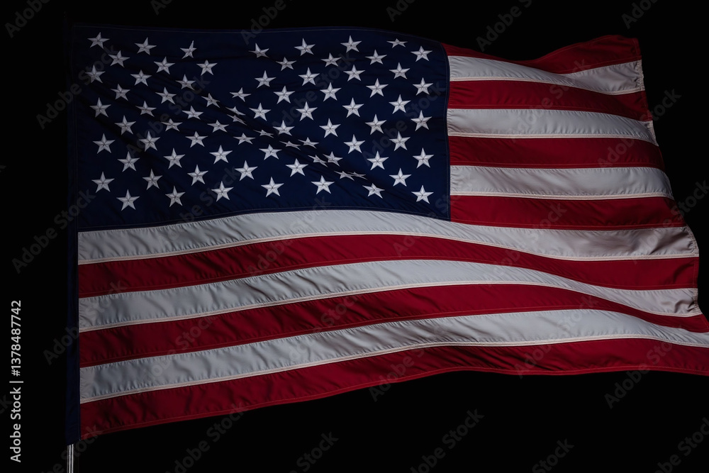 Fototapeta premium american flag on a black background