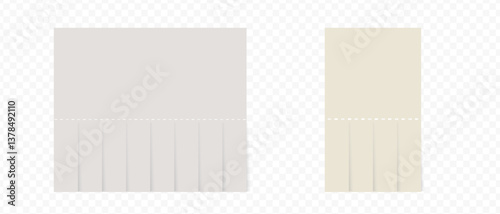 Empty blank sheet paper advertising High quality. Tear-off ads.  Street signs with push pin and adhensive tape. Tear off stripes. Street advertisement