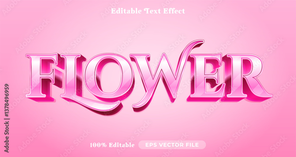 Flower Editable Text Effect, Font Style on graphic style