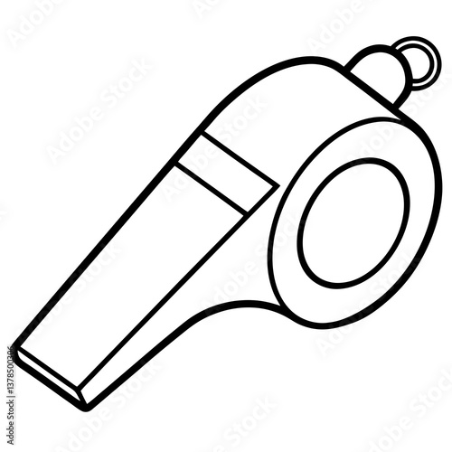 sports whistle line art vector