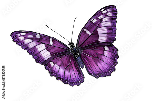 Purple Butterfly with white background
