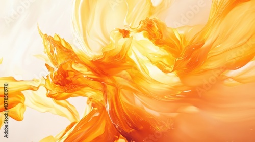 Four distinct vertical columns of orange and yellow flames