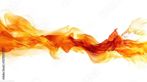 Four distinct vertical columns of orange and yellow flames