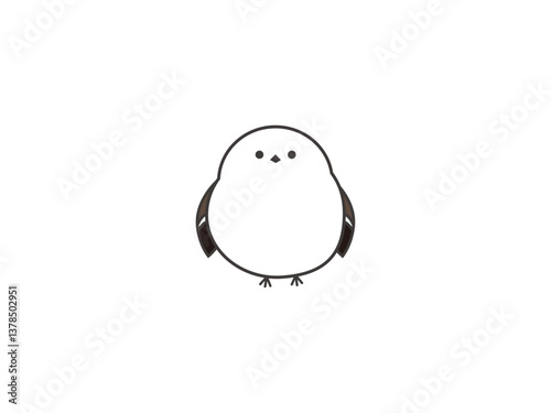 シンプルなシマエナガ