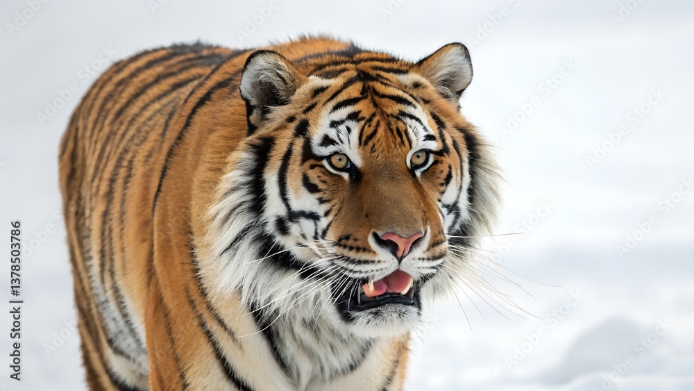 Obraz premium siberian tiger in the snow