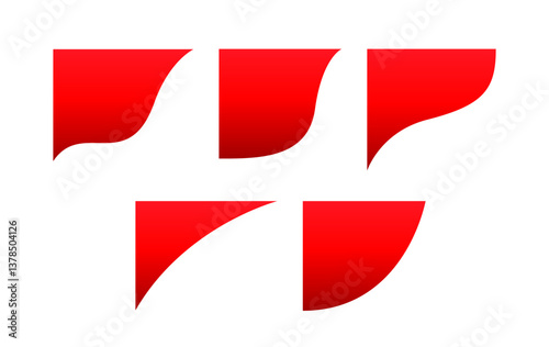 Free Download wave shape, curve red border for element graphic, curved shape for banner - GFXLoad