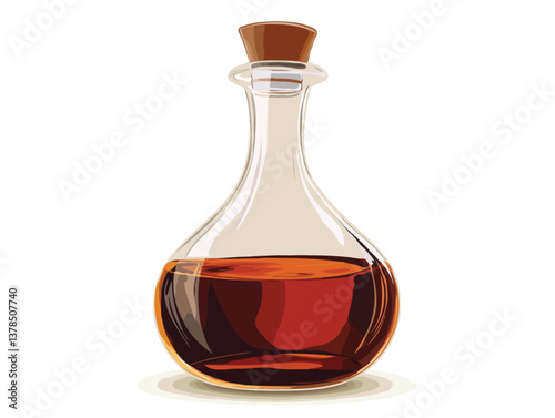 Decanter vector illustration, isolated on white