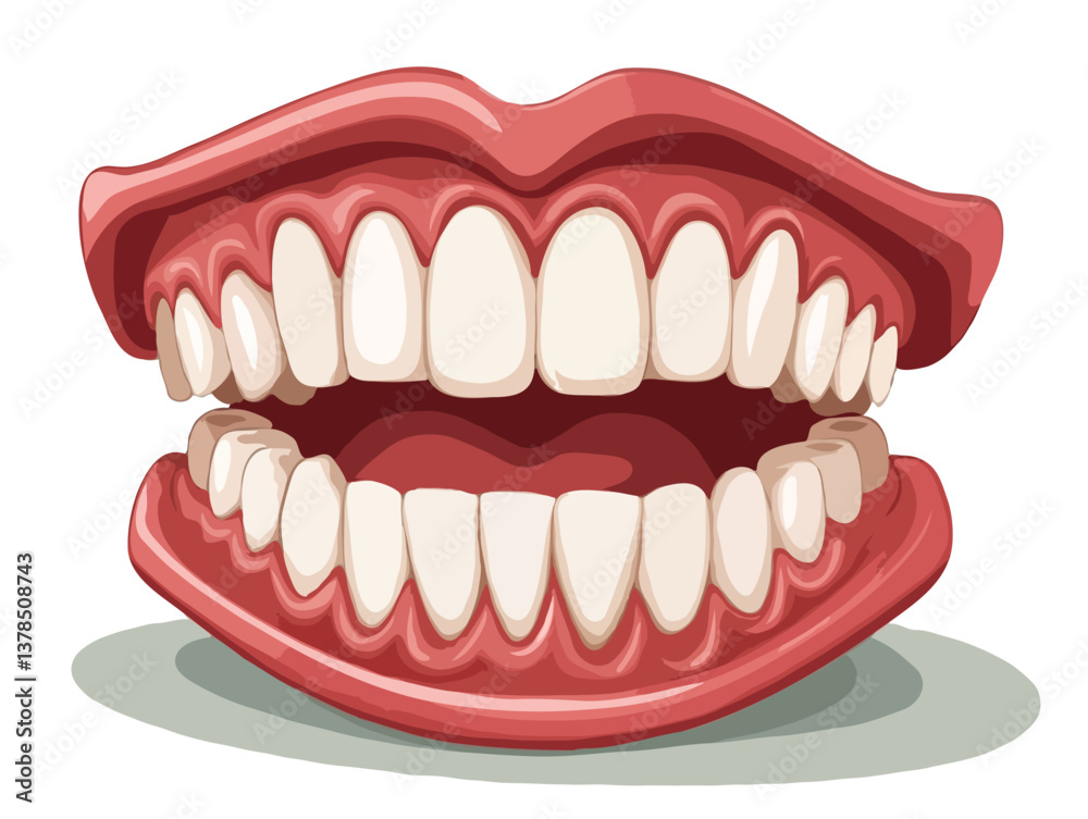 Obraz premium denture vector art