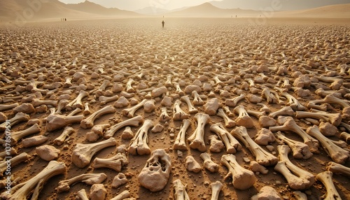 The story of the valley of dry bones in the book of Ezekiel portrays a vision where the prophet is brought to a valley filled with scattered bones that are extremely dry and lifeless