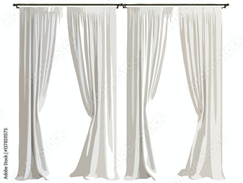 Curtain vector art
