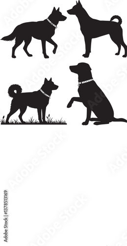  luna dog image silhouette vector