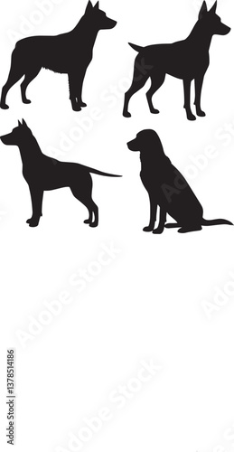  luna dog image silhouette vector