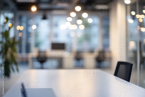 Wallpaper Mural Blurred office interior, business concept. AI generated illustration. Torontodigital.ca