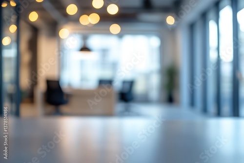 Wallpaper Mural Blurred office interior, business concept. AI generated illustration. Torontodigital.ca