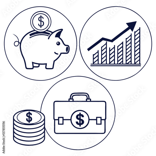 piggy bank and coin
