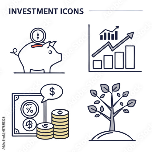 piggy bank and coins