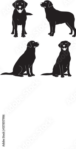  luna dog image silhouette vector