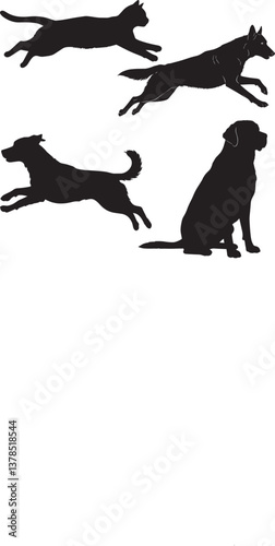  luna dog image silhouette vector