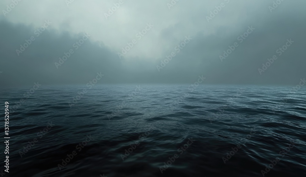 Fototapeta premium Misty, dark lake scene