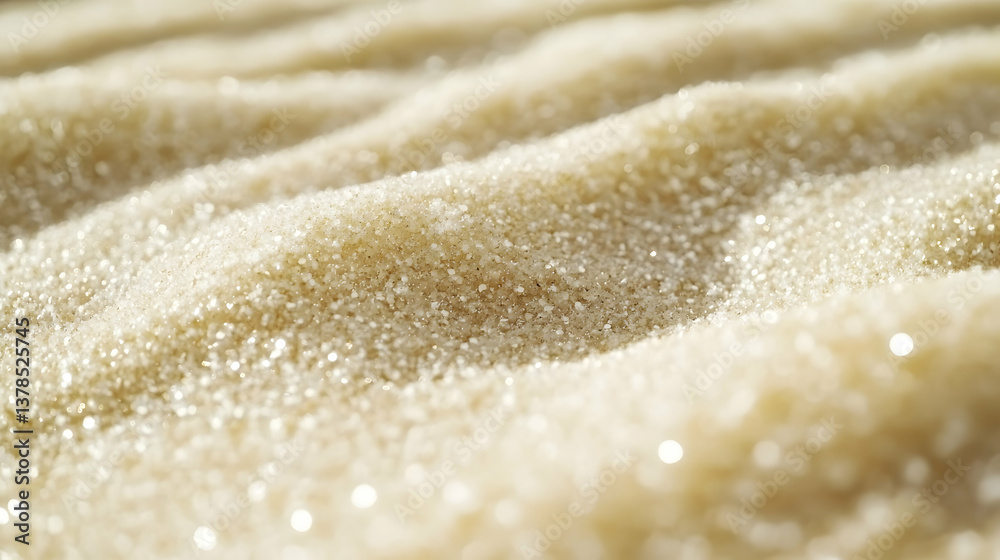 Macro shot of sparkling sand dunes with glittering grains in golden sunlight Macro shot of sparkling sand dunes with glittering grains in golden sunlight