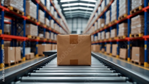 Wallpaper Mural A package moving through a warehouse conveyor system Torontodigital.ca