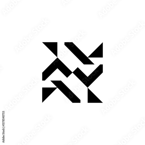 Free Download Geometric Abstract in Monochrome: Black and Gray Triangles - GFXLoad