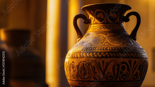 Golden Patterned Antiquity: Celebrating Roman Cultural Heritage with a Timeless Vase on International Museum Day
