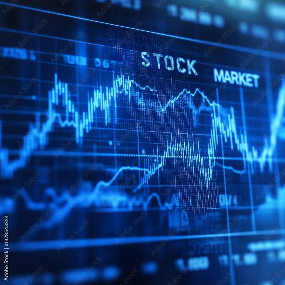 Stock market graph and financial chart with uptrend Stock market graph and financial chart with uptrend