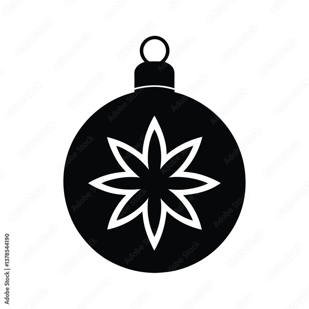 Fototapeta premium Christmas tree ball vector illustration