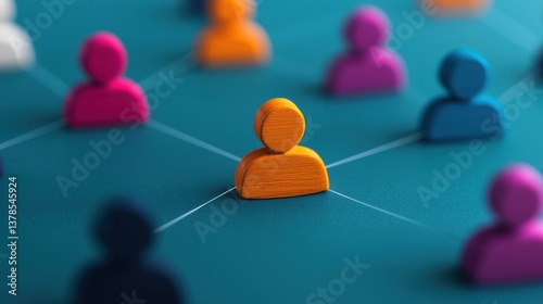 A diverse group of people connected and working together through effective leadership and coordination
