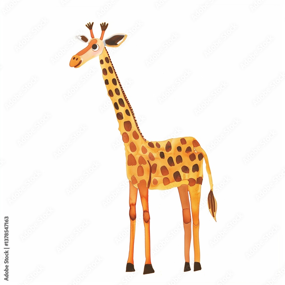Obraz premium Cute giraffe animal illustration