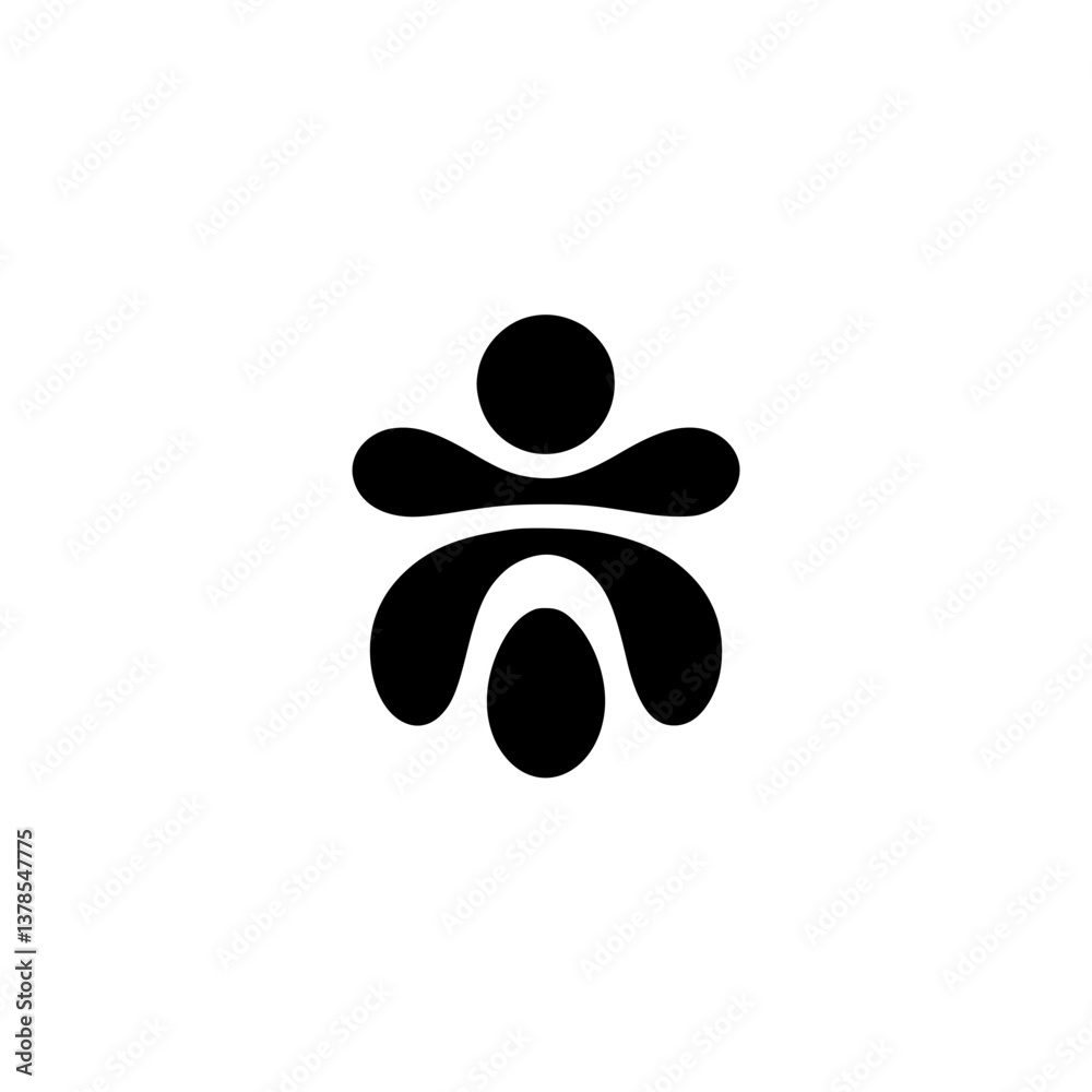 Abstract Black Icon: Minimalist Modern Design Element Abstract Black Icon: Minimalist Modern Design Element