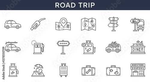 Road Trip Icons: Plan your next adventure!
