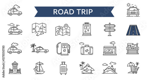 Road trip icons: plan your perfect getaway!