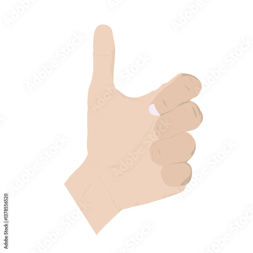 The left hand in a thumbs up vector design symbolizes approval, motivation, and agreement, making it a popular choice for icons, graphics, and branding materials.