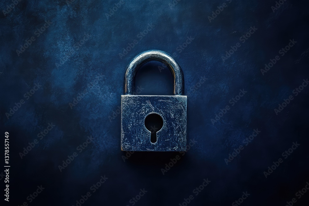 Fototapeta premium Digital padlock for cybersecurity and data protection. AI generated illustration.