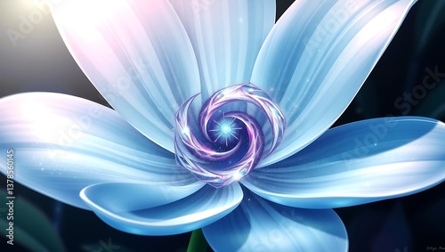 Purple Pink flower in a vivid background