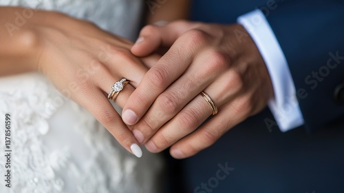 Intimate wedding moments bride and groom hands with rings close-up photography romantic setting love concept