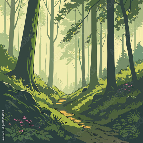 Forest abstract logo