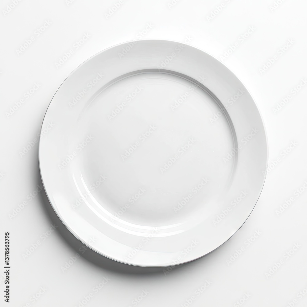 Empty white plate Empty white plate