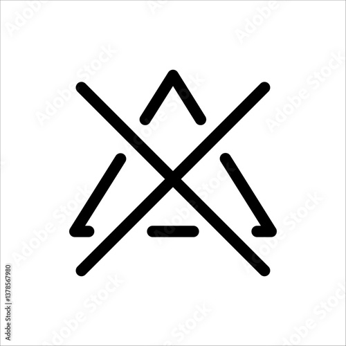 Do not bleach, No bleaching vector illustration for web design. Isolated on white background.