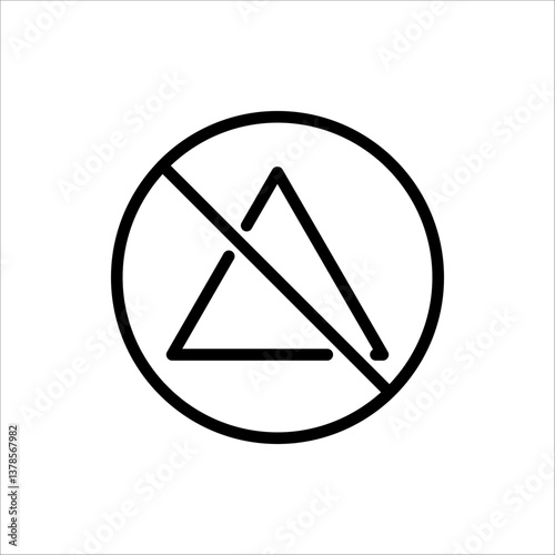 Do not bleach, No bleaching vector illustration for web design. Isolated on white background.