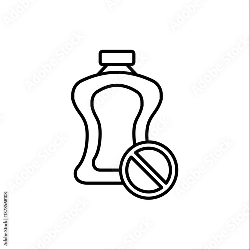 Do not bleach, No bleaching vector illustration for web design. Isolated on white background.