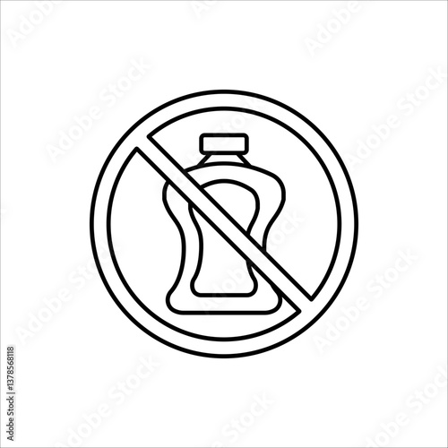 Do not bleach, No bleaching vector illustration for web design. Isolated on white background.