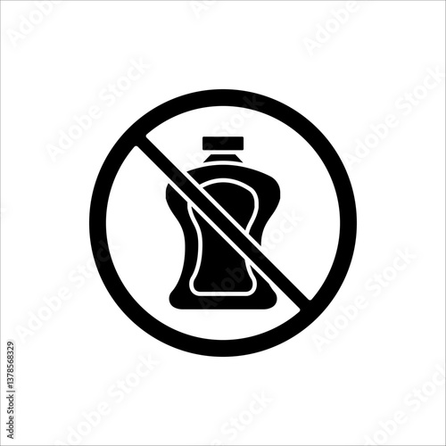 Do not bleach, No bleaching vector illustration for web design. Isolated on white background.