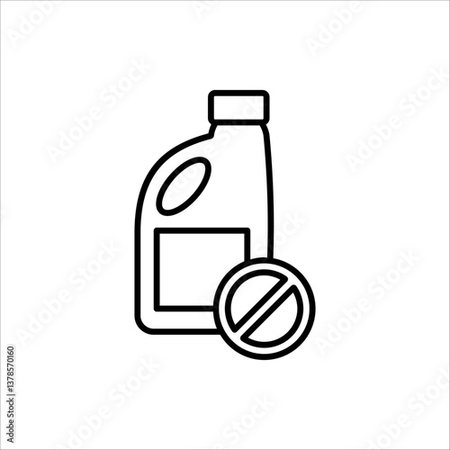 No bleach icon. No bleaching symbol vector icon in line style design for website design, app, UI, isolated on white background.