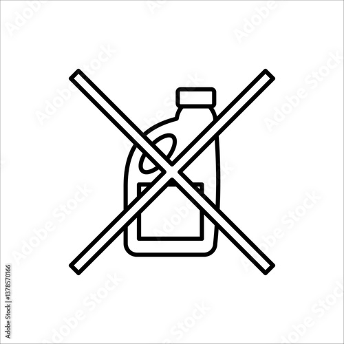 No bleach icon. No bleaching symbol vector icon in line style design for website design, app, UI, isolated on white background.