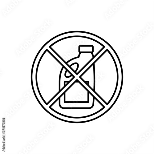 No bleach icon. No bleaching symbol vector icon in line style design for website design, app, UI, isolated on white background.