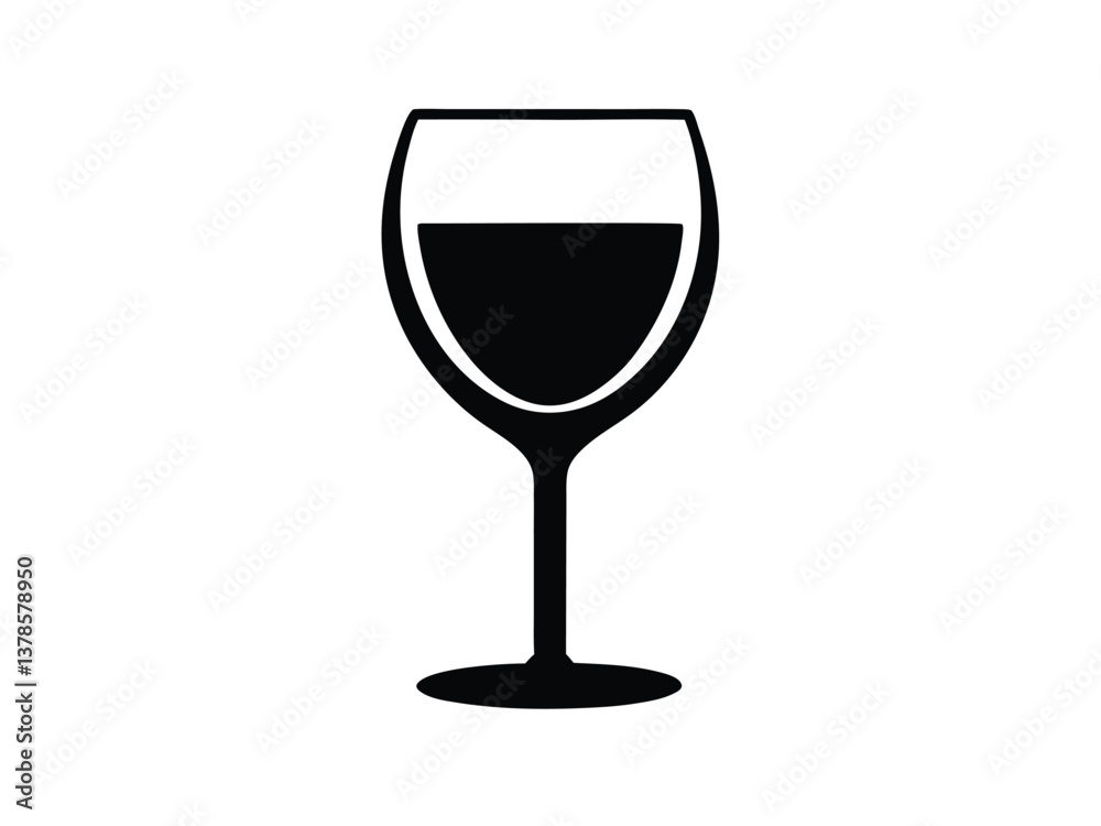 Toast Celebration, Wine Glass Silhouette Vector Illustration. Wine Glass Clipart Toast Celebration, Wine Glass Silhouette Vector Illustration. Wine Glass Clipart