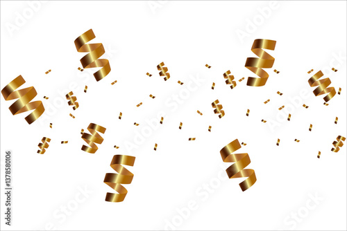 Colorful ribbons. Falling vector confetti. Vector illustration.